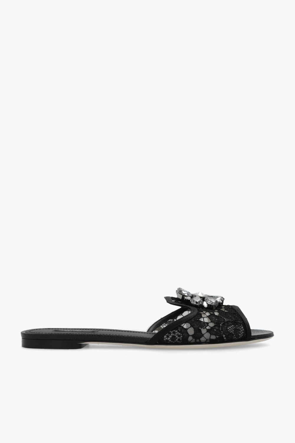 サンダル・ミュール DOLCE  GABBANA Women Sandals CQ0023 AG667 80999 NERO BLACK Dolce & Gabbana Lace slides | Women's Shoes | Vitkac
